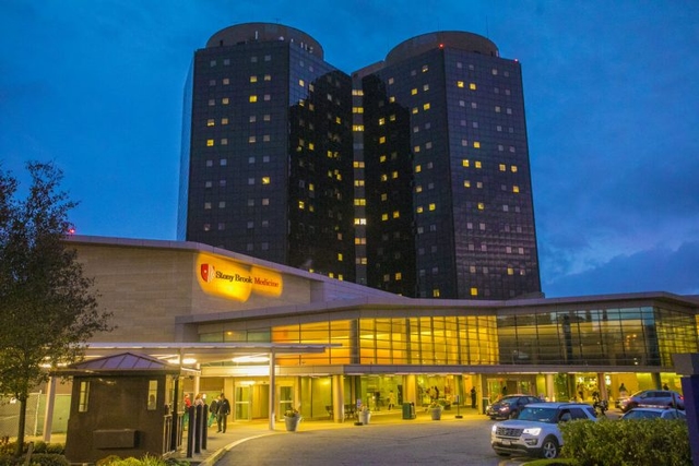 Stony brook, ny; stony brook university hospital: early morning light